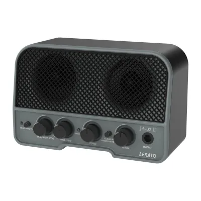 LEKATO Mini Electric Guitar Amplifier 5W Rechargeable With Clean & Overdrive Effects Portable Guitar Amp