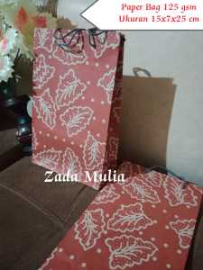 Paper bag tas kertas batik ukuran 15x7x24 cm 12 pcs # tas kado