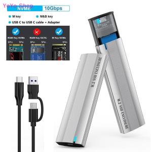 💕 YoYo Shop 💕 M.2 NVME PCIe NGFF SATA Dual Protocol SSD Case 10Gbps External Hard Drive Case USB Type C Enclosure Supports M And BM Keys