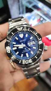 Seiko Prospex Monster Diver Automatic Mens Watch Stainless Silver Sapphire Glass