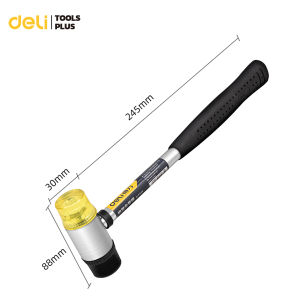 Deli ค้อนไนล่อน ฆ้อนยาง หัวค้อน 30 35 40mm ค้อนหัวยาง ใช้งานได้2ด้าน สำหรับงานช่างทั่วไป ทุบ ตอก ไม่ให้งานเป็นรอย Hammer