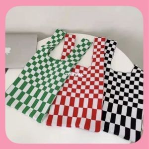 2021 New Design Tote Bag Checkered Tote Bag 小红书爆款棋盘托特包 2021新款