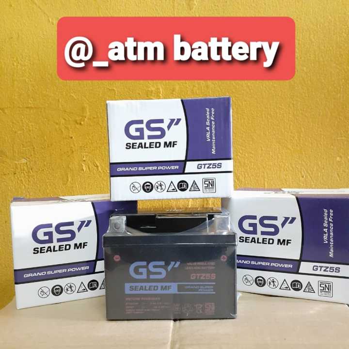 Aki Motor Honda Beat FI CW CBS CARBU KARBU GTZ5 GTZ5S GTZ 5S GS Y Accu