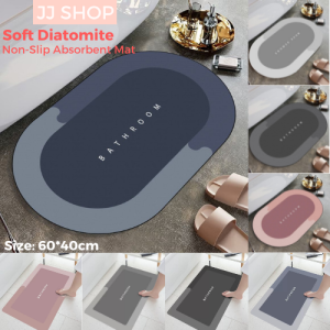 SG READY STOCK Soft Non-Slip Diatomite Absorbent Floor Mat Quick-Drying Toilet Door Bathroom Mat