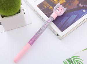 Kawaii Liquid Quicksand Gel Pen Neutral Pen Sequins Decorate Signature Pen School Office Supply Stationery Gift创意可爱笔(2354)