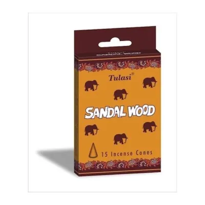 Tulasi Sandalwood Incense Cones Pack of 4 (20Pcs In 1 Pack)