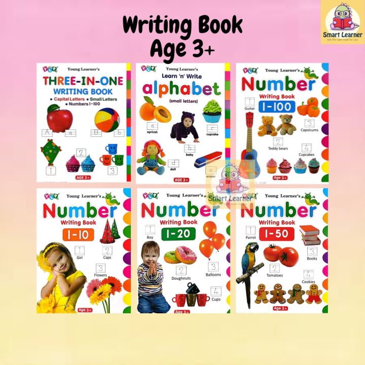 [SB] Alphabet Number Writing Book Age 3+ Children YLP Full Colour ...