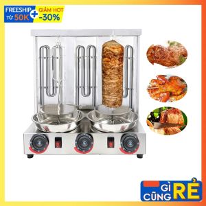 Máy nướng thịt thổ nhĩ kỳ doner kebab nướng gà vịt quay tự động loại đôi