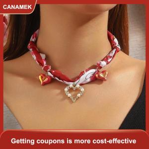 【CANAMEK】 Mùa Hè Nóng Khăn Vòng Cổ Đầy Màu Sắc Thép Không Gỉ Mặt Dây Chuyền Vòng Cổ Vỏ Cá Cá Ngựa Tình Yêu Mặt Dây Chuyền Đồ Trang Sức