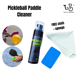 T2P 100ml Pickleball Paddle Cleaner Spray Lightweight Pickleball Racket Cleaning With Cloth and Sponge