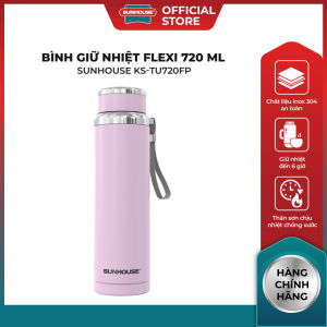 Bình giữ nhiệt Flexi Sunhouse KS-TU720FI/FP/FW - Dung tích 720 ml - Thân inox 304 chịu nhiệt chống xước bền bỉ - Giữ nhiệt tốt đến 6 giờ - Hàng chính hãng
