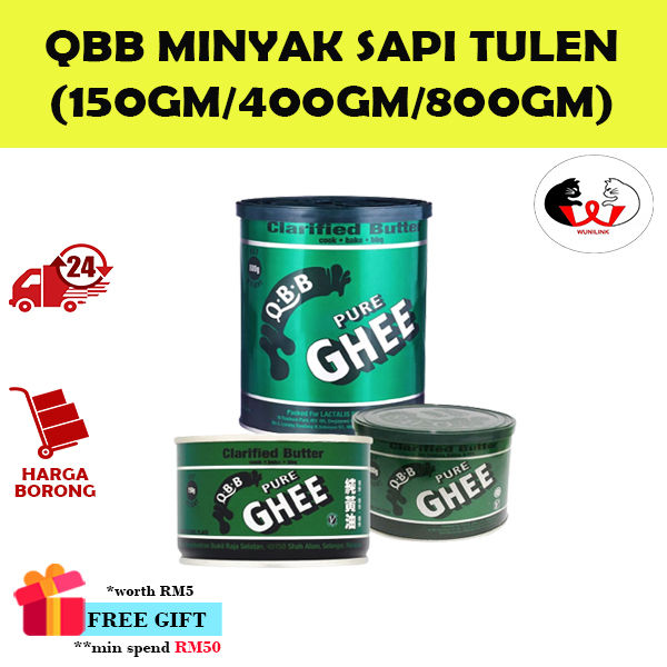 QBB Pure Ghee Clarified Butter / Minyak Sapi Ghee QBB [150GM / 400GM