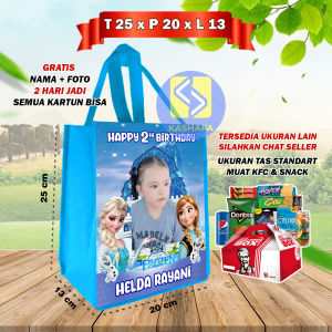 (55 PCS KFC) TAS ULTAH FREE DESAIN TAS ULANG TAHUN SIZE STANDART MUAT BOX KFC GOODIE BAG CUSTOM GRATIS NAMA DAN FOTO TAS SOUVENIR ULTAH TAS ULANG TAHUN ANAK MURAH MUAT KFC MUAT SNACK UK 25x20x13 TAS KHAJATAN TAS AQIQAH TAS KHITAN TAS MENGENANG BISA COD