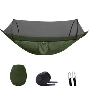 NAMSHEVA Portable Sports Hammock Foldable Storage Durable Camping Hammock High Quality with Mosquito Net Hiking Hammock Outdoor Use