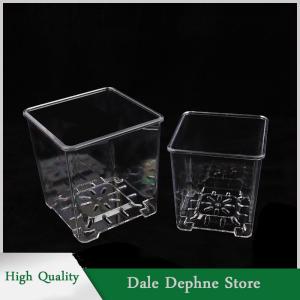 [Dale Dephne] กระถางดอกไม้อะคริลิคใสทรงสี่เหลี่ยมกระถางต้นไม้บอนไซระบายอากาศได้สำหรับตกแต่งสวนลานห้องนั่งเล่นระเบียง