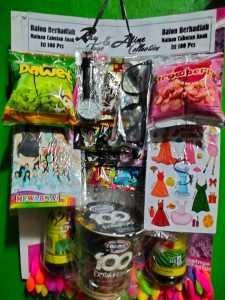 Grosir Mainan Anak Balon Berhadiah Jam Mie Cup Isi Banyak 100 Eceran 500