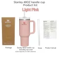 30oz/40oz Stanley Adventure Quencher H2.0 Tumbler With Handle Stainless Steel Vacuum Insulated Car Mug Thermal Iced Travel Cup. 