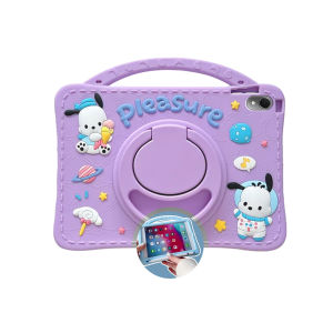 Case Huawei MatePad Air 11.5 Inch 2023 Softcase Kid Karakter Pochacco Rotating Stand Cover Soft Silikon Kesing Berdiri With Slot Stylus Pen Holder Tali Handle