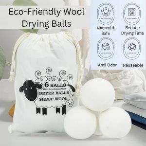 Wool Dryer Ball Laundry Ball For Washing Machine Natural Softener Anti Knot Anti Reduce Drying Time (7cm) Pack Of 6/3 Dryer-Specific Wool Balls