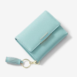SeaGloca Korean Fashion Simple Tassel High-Quality Tri-Fold Multiple Card Slots Wallet For Woman