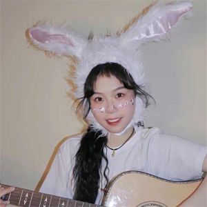 TESDFD Halloween Kawaii Festival Earflap Costume Toy Funny Cosplay Bunny Hat Rabbit Ear Headgear Plush