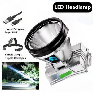 LED Headlamp 300Watt Mini Lampu 900jam Bisa Charge Terang Bateral Lithium Headlamp Berkemah Headlamp