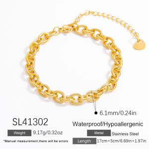 ins Titanium Steel Bracelet for Women Non-Fading Light Luxury High-End Feel Electroplated 18k Genuine Gold Chain Accessories
