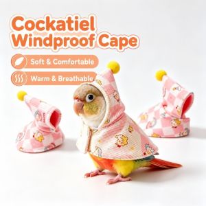 SDFSF Windproof Parrot Cloak Thickened Cold Proof Bird Winter Jacket Fashion Soft Bird Costume Winter