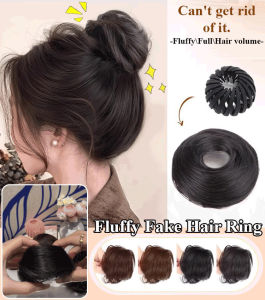 Effect Wig Headwear Wig Ring Fashion Styling Hair Volume Fluffy Have A Big Face Wig Bag Increase Wig Ponytail Light And Natural Longlasting Nonshedding Not Easily Deformed