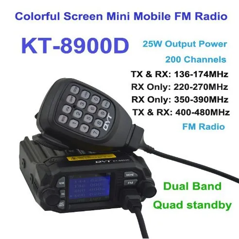 QYT MOBILE RADIO KT 8900D MINI COLOR SCREEN WALKIE TALKIE BASE STATION