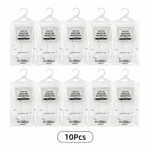 10Pcs Wardrobe Dehumidifier Bag Hanging Wardrobe Dehumidifier Bag For Closet Moisture Absorb