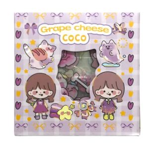 ❤dompet home❤100 Stiker Kartun Koleksi Besar Stiker Dekoratif Buku Tangan Berlubang Pola Lucu Yang Tidak Berulang