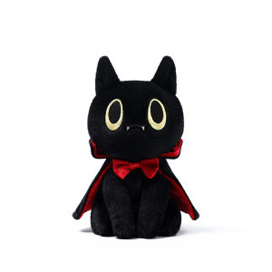 Mchugs Dracula Black Cat sang trọng Ma Cà Rồng Kitty với CAPE Halloween Thú nhồi bông bộ sưu tập Halloween hoàn hảo món quà cho người yêu mèo và trẻ em