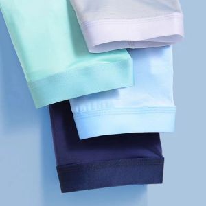 Mens ice silk underwear graphene four-cornered shorts breathable summer lightweight flat-legged pants four pieces in one package
