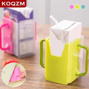 [COD] KOQZM KITCHEN Anti-Squeeze Cup Holder Adjustable Milk Cup Holder Juice Box Holder Portable Drink Holder For Home Car Or Traveling