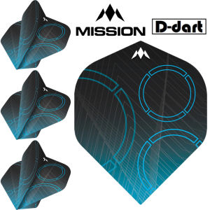 Mission Dart Flights - PRECISION STANDARD 100 Micron Solo Darts Flight For Soft and Steel Darts