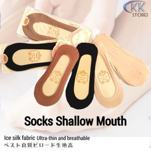 Women Socks Fashion Cotton Women Summer Silicone Anti Skid Non-slip Invisible/Stokin Kapas Wanita Musim Panas Silikon Anti Tergelincir Tidak Licin