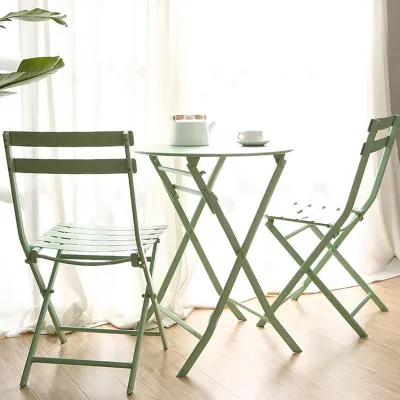 tp2 Outdoor folding table and chair combination cafe milk tea shop outdoor table and chair terrace small table and chair garden table and chair outdoor chair 5T8B1