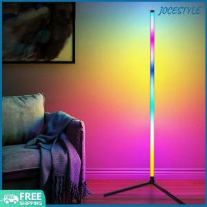 RGB Ambience Light Color Changing Smart Modern Floor Lamp App & Remote Control for Bedroom Living Room Gaming Room