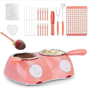 OWTWO Electric Chocolate Melting Pot Stainless Steel Mini Size Warmer Machine Multi-Purpose with Mold Cheese Pot Candy Making