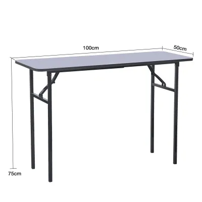 WAROOM【No Need Install】White Foldable Banquet Table Office Computer Table Event Folding Dining Table Outdoor Single Spring Foldable Table Study Table Writing Desk Home Meja Lipat Meja Komputer 折叠桌