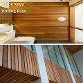Plafon Kayu Ulin Lambersering/Dinding Kayu Minimalis. 