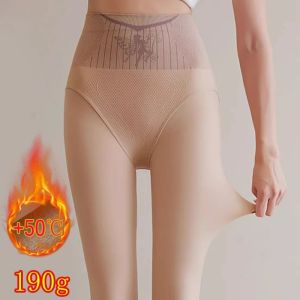 Mùa Đông Dày quần tất ấm Phụ Nữ Chất Lượng Cao Pantyhose Chân Trần màu da Bóng Thoải Mái Thanh Lịch eo cao Nhiệt Pantyhose
