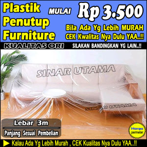 Plastik Meteran Pelindung Barang Furniture Perabot Funitur Tutup Penutup Bungkus Pembungkus Peking Sofa Kasur Ranjang Lemari Renovasi Ruangan Tembok Lantai Spring Bed Meja Lemari Perabotan Perabot Rumah Anti Debu dan Air 4D
