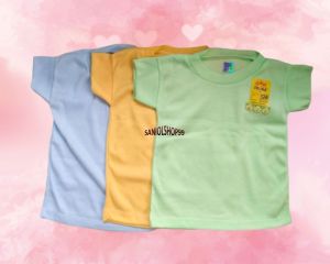 DOLPHIN Kaos Oblong lengan Pendek Bayi Polos 3 pcs