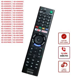 REMOTE điều khiển tivi Sony smart internet RMF-TX300E TX300P TX201P TX101P các model KD-55X8501C KD-55X8507C KD-43X800E