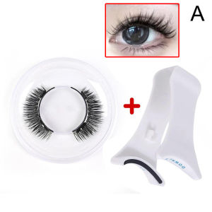 1 Pair Reusable Magnetic Lashes with Glue 3D False Eyelashes Makeup Natural Magnetic Eyelashes