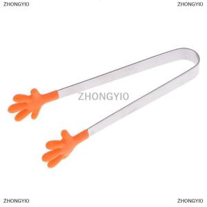 [COD] ZHONGYI0 Silicone thép không gỉ nấu ăn nhà bếp Ice tong thực phẩm BBQ salad tay Clip