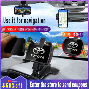 High quality Special support bracket for the car universal navigation seat for the centre console Dashboard car phone holder 360ºrotation cell phone holder mount rearview in car GPS navigation For Toyota raize Vios Fortuner Innova Corolla Altis Hiace Avan