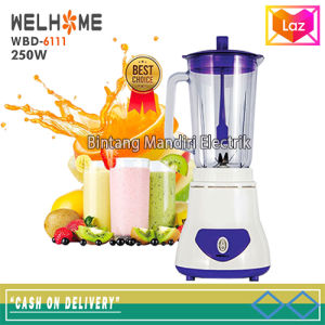 NEW!!Blender Welhome WBD-6111 Gelas Plastik 2in1 / Blender Murah Plastik Welhome